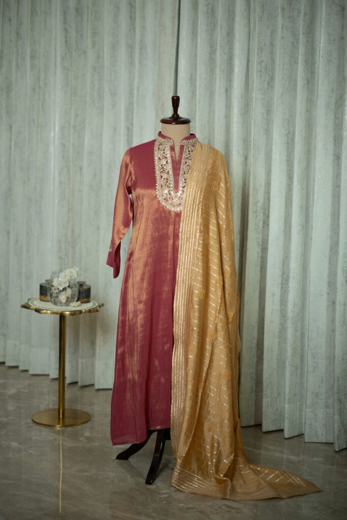 Chanderi Cotton Anarkali Kurti